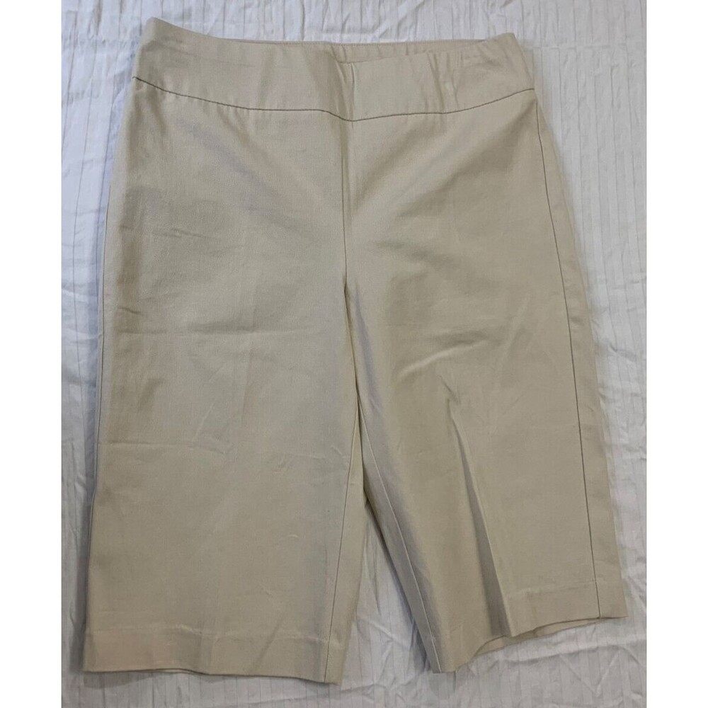 SO SLIMMING BY CHICOS WOMENS PULL ON CAPRIS SIZE 0/4 SHORT